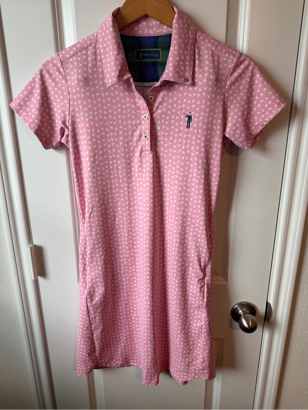 William Murray Pink Polo-Style Short Sleeve Golf Dress